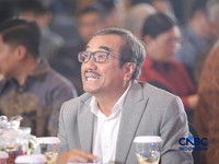 Anggota Dewan Energi Nasional 2026–2030, Mohamad Fadhil Hasan saat menyampaikan pemaparan dalam Energy Forum Singosari Ballroom-Hotel Borobudur, Jakarta, Kamis (25/6/2026). (CNBC Indonesia/Faisal Rahman)