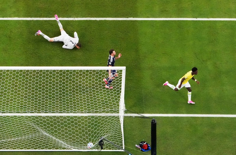 Brasil menutup fase grup Piala Dunia 2026 dengan kemenangan 3-0 atas Skotlandia, Kamis (25/6/2026). dini hari. (IMAGN IMAGES via Reuters/SAM NAVARRO)