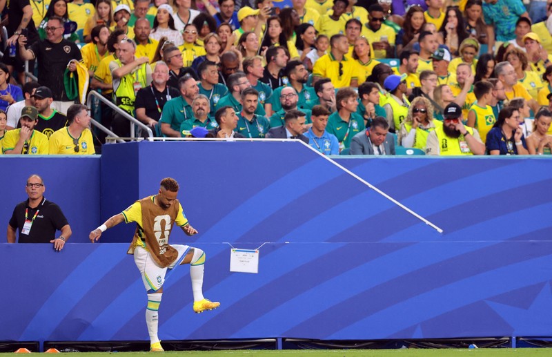 Brasil menutup fase grup Piala Dunia 2026 dengan kemenangan 3-0 atas Skotlandia, Kamis (25/6/2026). dini hari. (IMAGN IMAGES via Reuters/SAM NAVARRO)