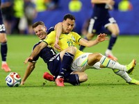 Brasil menutup fase grup Piala Dunia 2026 dengan kemenangan 3-0 atas Skotlandia, Kamis (25/6/2026). dini hari. (IMAGN IMAGES via Reuters/SAM NAVARRO)