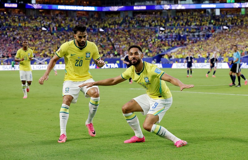 Brasil menutup fase grup Piala Dunia 2026 dengan kemenangan 3-0 atas Skotlandia, Kamis (25/6/2026). dini hari. (IMAGN IMAGES via Reuters/SAM NAVARRO)