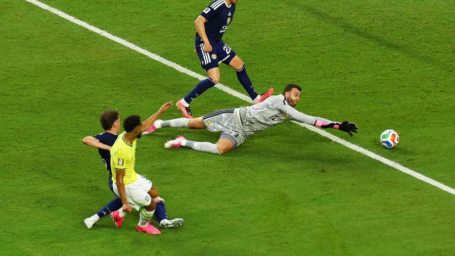 Brasil menutup fase grup Piala Dunia 2026 dengan kemenangan 3-0 atas Skotlandia, Kamis (25/6/2026). dini hari. (IMAGN IMAGES via Reuters/SAM NAVARRO)