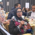 Direktur Jenderal EBTKE, Kementerian ESDM, Eniya Listiani Dewi saat menyampaikan pemaparan dalam Energy Forum di Singosari Ballroom-Hotel Borobudur, Jakarta, Kamis (25/6/2026). (CNBC Indonesia/Faisal Rahman)