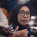 Direktur Jenderal EBTKE, Kementerian ESDM, Eniya Listiani Dewi saat menyampaikan pemaparan dalam Energy Forum di Singosari Ballroom-Hotel Borobudur, Jakarta, Kamis (25/6/2026). (CNBC Indonesia/Faisal Rahman)