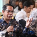 Direktur Jenderal Minyak dan Gas Bumi, Kementerian ESDM, Laode Sulaeman saat menyampaikan pemaparan dalam Energy Forum di Singosari Ballroom-Hotel Borobudur, Jakarta, Kamis (25/6/2026). (CNBC Indonesia/Faisal Rahman)