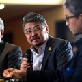Direktur Utama Pertamina NRE, John Anis saat menyampaikan pemaparan dalam Energy Forum di Singosari Ballroom-Hotel Borobudur, Jakarta, Kamis (25/6/2026). (CNBC Indonesia/Muhammad Sabki)