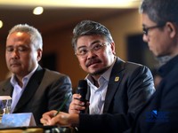 Direktur Utama Pertamina NRE, John Anis saat menyampaikan pemaparan dalam Energy Forum di Singosari Ballroom-Hotel Borobudur, Jakarta, Kamis (25/6/2026). (CNBC Indonesia/Muhammad Sabki)