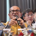Kepala BPH Migas, Wahyudi Anas saat menyampaikan pemaparan dalam Energy Forum di Singosari Ballroom-Hotel Borobudur, Jakarta, Kamis (25/6/2026). (CNBC Indonesia/Faisal Rahman)