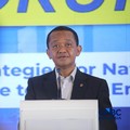 Menteri ESDM, Bahlil Lahadalia saat menyampaikan pemaparan dalam Energy Forum di Singosari Ballroom-Hotel Borobudur, Jakarta, Kamis (25/6/2026). (CNBC Indonesia/Faisal Rahman)