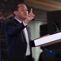 Menteri ESDM, Bahlil Lahadalia saat menyampaikan pemaparan dalam Energy Forum di Singosari Ballroom-Hotel Borobudur, Jakarta, Kamis (25/6/2026). (CNBC Indonesia/Muhammad Sabki)
