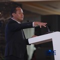 Menteri ESDM, Bahlil Lahadalia saat menyampaikan pemaparan dalam Energy Forum di Singosari Ballroom-Hotel Borobudur, Jakarta, Kamis (25/6/2026). (CNBC Indonesia/Muhammad Sabki)