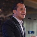 Menteri ESDM, Bahlil Lahadalia saat menyampaikan pemaparan dalam Energy Forum di Singosari Ballroom-Hotel Borobudur, Jakarta, Kamis (25/6/2026). (CNBC Indonesia/Muhammad Sabki)