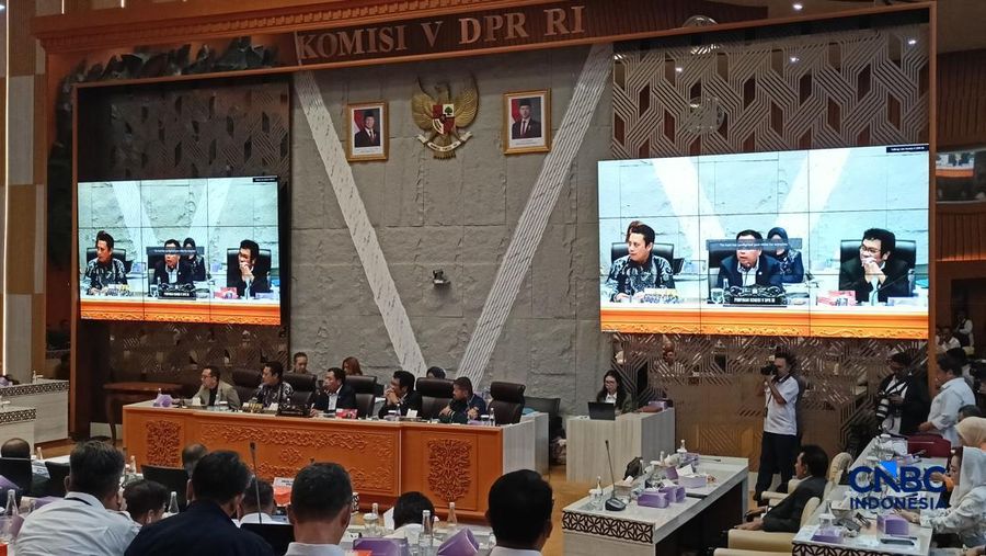 Raker Komisi V DPR RI dengan Eselon I Kementerian PKP, Kamis (25/6/2026). (CNBC Indonesia/Ferry Sandi)