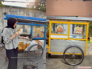 Banjir Pujian! Wanita Ini Bantu Renovasi Gratis Gerobak Makanan UMKM