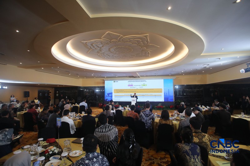 Suasana acara Energy Forum di Singosari Ballroom-Hotel Borobudur, Jakarta, Kamis (25/6/2026). (CNBC Indonesia/Faisal Rahman)