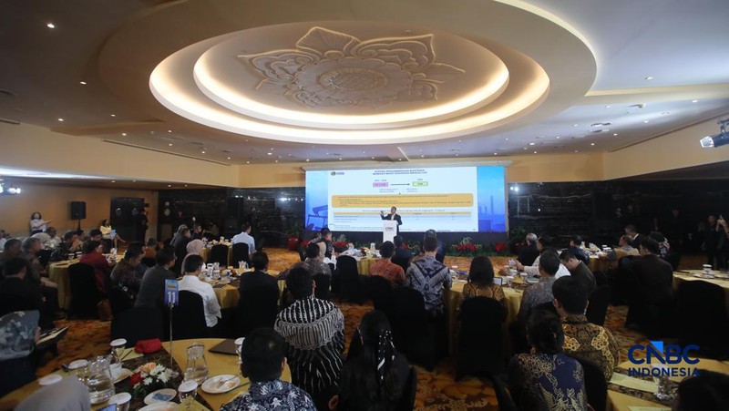 Suasana acara Energy Forum di Singosari Ballroom-Hotel Borobudur, Jakarta, Kamis (25/6/2026). (CNBC Indonesia/Faisal Rahman)