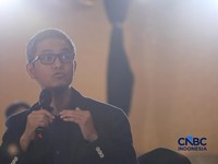 Vice President Exploration Pertamina Hulu Rokan, Suprayitno Adhi Nugroho saat menyampaikan pemaparan dalam Energy Forum di Singosari Ballroom-Hotel Borobudur, Jakarta, Kamis (25/6/2026). (CNBC Indonesia/Faisal Rahman)