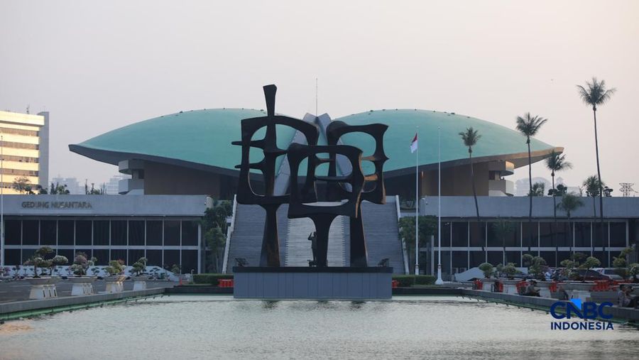 Foto: Gedung Nusantara di Kompleks Parlemen, Senayan, Jakarta. (CNBC Indonesia/Faisal Rahman)