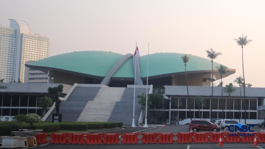 Gedung Nusantara di Kompleks MPR, DPR, DPR (Parlemen RI), Jakarta. (CNBC Indonesia/Faisal Rahman)