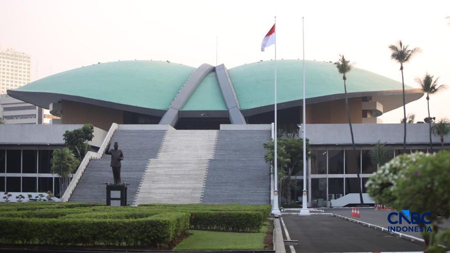 Gedung Nusantara di Kompleks MPR, DPR, DPR (Parlemen RI), Jakarta. (CNBC Indonesia/Faisal Rahman)