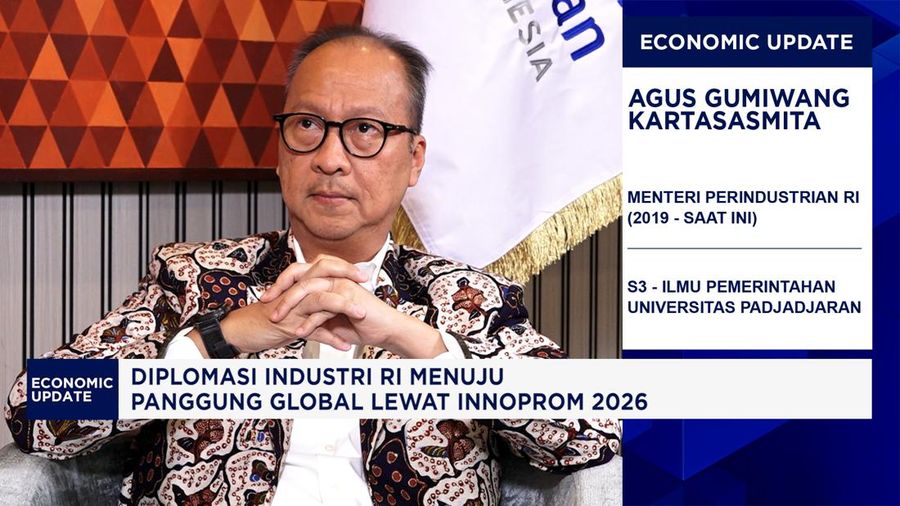 Menteri Perindustrian Agus Gumiwang dalam Economic Update 2026. (CNBC Indonesia)