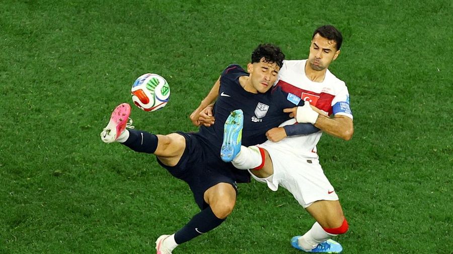 Pertandingan antara Amerika Serikat (AS) dan Turki di Stadion Los Angeles, Inglewood, California, AS, Jumat (26/6/2026) WIB. (REUTERS/DANIEL COLE)