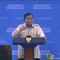 Presiden Prabowo Subianto saat menyampaikan sambutan dalam pembukaan Sarasehan Kebangsaan KSTI 2026 di Jakarta, Jumat (26/6/2026). (Tangkapan Layar Youtube/Sekretariat Presiden)