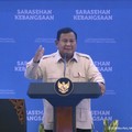 Presiden Prabowo Subianto saat menyampaikan sambutan dalam pembukaan Sarasehan Kebangsaan KSTI 2026 di Jakarta, Jumat (26/6/2026). (Tangkapan Layar Youtube/Sekretariat Presiden)