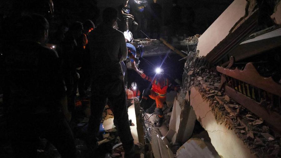 Keruskan akibat gempa bumi di La Guaira, Venezuela, Jumat (26/6/2026). (REUTERS/Leonardo Fernandez Viloria)