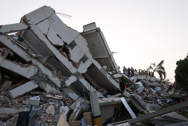 Keruskan akibat gempa bumi di La Guaira, Venezuela, Jumat (26/6/2026). (REUTERS/Leonardo Fernandez Viloria)