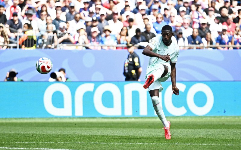 Laga Norwegia vs Prancis pada pertandingan terakhir Grup I Piala Dunia 2026 di Stadion Gillette, Foxborough, Amerika Serikat (AS), Sabtu (27/6/2026) WIB. (REUTERS/OMAR AZIZ)