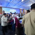 Presiden Prabowo Subianto saat menghadiri acara penutupan Sarasehan Kebangsaan Konvensi Sains, Teknologi, dan Industri Indonesia (KSTI) yang diikuti oleh 2.600 peserta, terdiri atas para rektor dan akademis di Jakarta international Convention Center