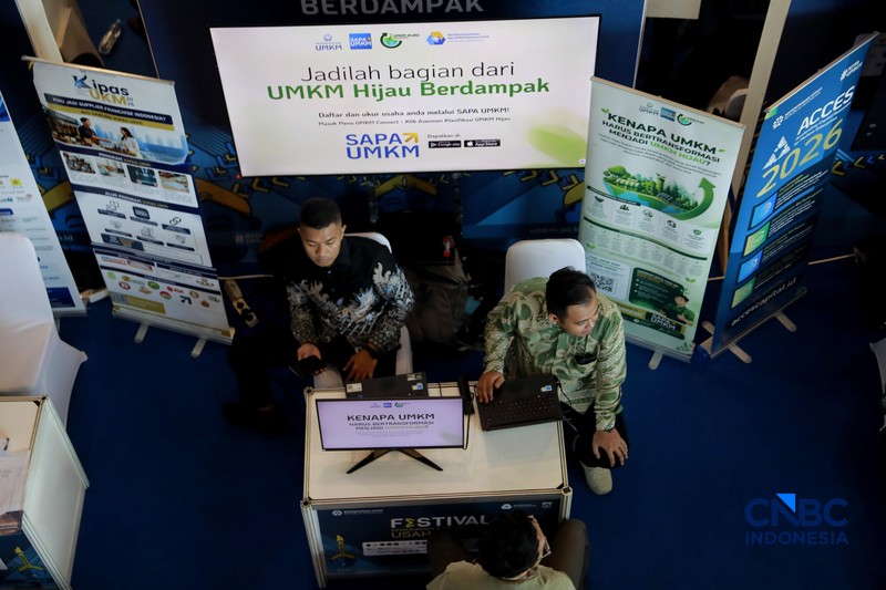 Festival Kemudahan dan Pelindungan Usaha Mikro di Gedung Smesco, Jakarta, Senin, (29/6/2026). (CNBC Indonesia/Muhammad Sabki)