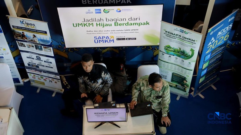 Festival Kemudahan dan Pelindungan Usaha Mikro di Gedung Smesco, Jakarta, Senin, (29/6/2026).