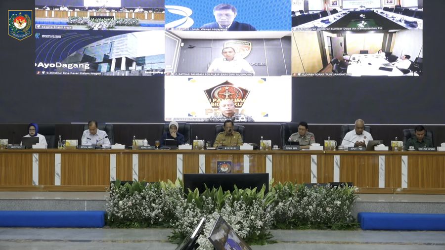 Menteri Dalam Negeri (Mendagri) Muhammad Tito Karnavian saat menyampaikan pemaparan dalam Rapat Koordinasi Pengendalian Inflasi Daerah Tahun 2026 di Jakarta, Senin (29/6/2026). (Tangkapan Layar Youtube/Kemendagri RI)