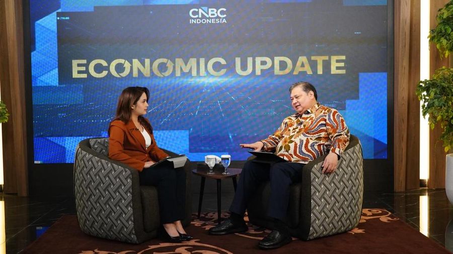Menteri Koordinator Bidang Perekonomian Airlangga Hartarto dalam acara Economic Update CNBC Indonesia, Senin (29/06/2026). (Dok. humas ekon/ydt)