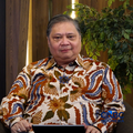 Menteri Koordinator Bidang Perekonomian Airlangga Hartarto dalam acara Economic Update CNBC Indonesia, Senin (29/06/2026). (CNBC Indonesia TV)