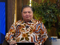 Menteri Koordinator Bidang Perekonomian Airlangga Hartarto dalam acara Economic Update CNBC Indonesia, Senin (29/06/2026). (CNBC Indonesia TV)