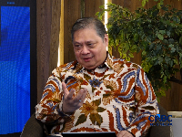 Menteri Koordinator Bidang Perekonomian Airlangga Hartarto dalam acara Economic Update CNBC Indonesia, Senin (29/06/2026). (CNBC Indonesia TV)