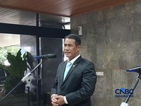Menteri Pertanian (Mentan) RI, Amran Sulaiman saat konferensi pers di kantor Kementan, Jakarta, Senin (29/6/2026). (CNBC Indonesia/Martyasari Rizky)