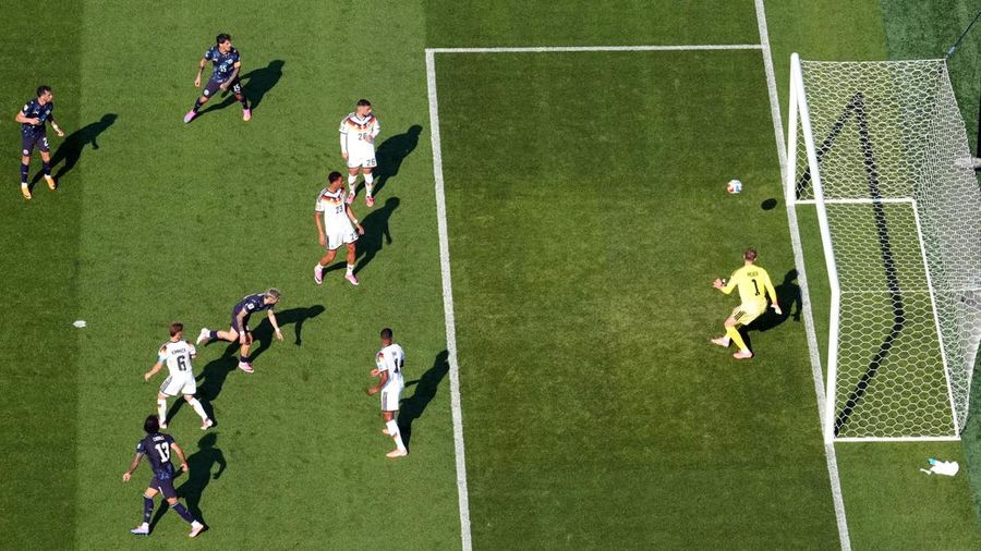 Julio Enciso mencetak gol pertama Paraguay dalam pertandingan babak 32 besar Piala Dunia FIFA 2026 antara Jerman dan Paraguay di Boston Stadium, Foxborough, Massachusetts, Amerika Serikat, Senin (29/6/2026).