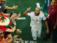 Pemain tim nasional Maroko, Noussair Mazraoui. (REUTERS/Raquel Cunha)