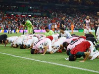 Soccer Football - FIFA World Cup 2026 - Round of 32 - Netherlands v Morocco - Estadio Monterrey, Monterrey, Mexico - June 29, 2026 Morocco players celebrate after the penalty shootout as Morocco qualify for the round of 16 stage of the World Cup REUT