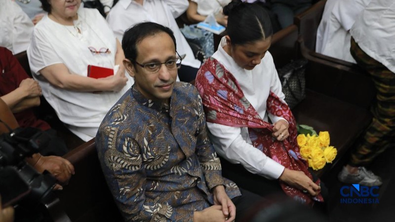 Terdakwa kasus dugaan korupsi pengadaan Chromebook dan Chrome Device Management (CDM) dalam program digitalisasi pendidikan di Kemendikbudristek Nadiem Makarim tiba di Pengadilan Tipikor Jakarta Pusat, Selasa, (29/6/2026).