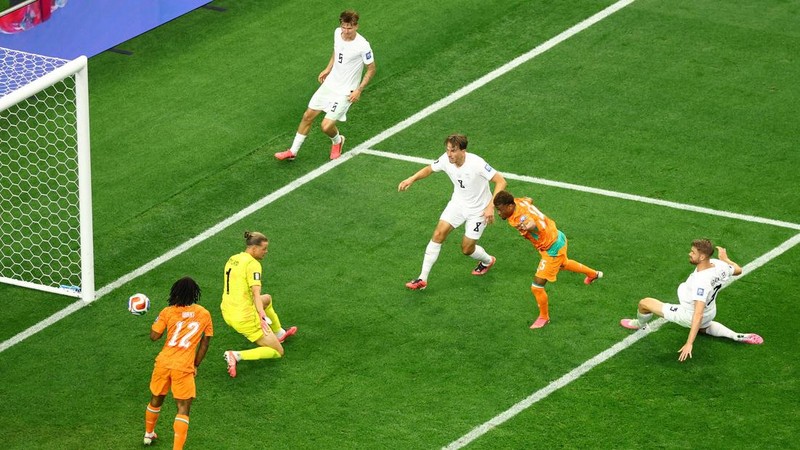 Norwegia mengalahkan Pantai Gading dengan skor 2-1 dalam babak 32 besar Piala Dunia 2026 di Stadion Dallas, Texas, Amerika Serikat, Rabu (1/7) dini hari WIB. (REUTERS/Issei Kato)