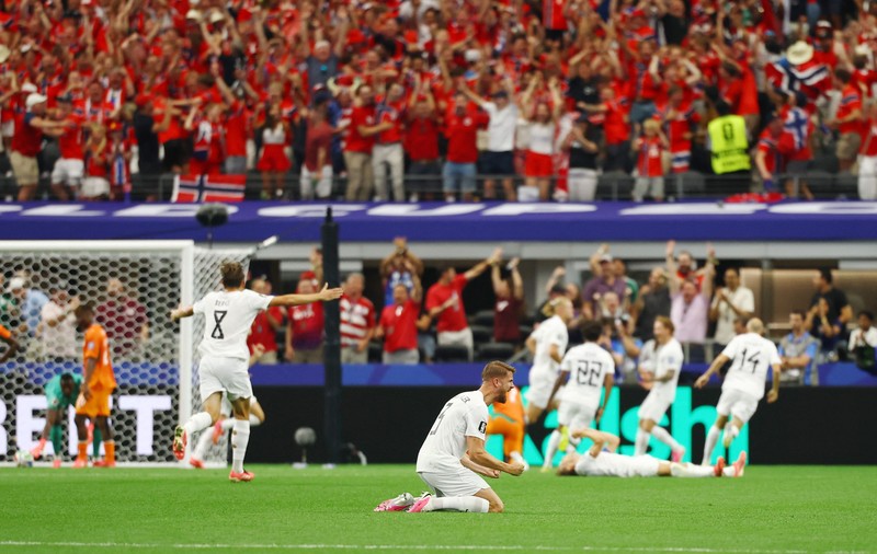 Norwegia mengalahkan Pantai Gading dengan skor 2-1 dalam babak 32 besar Piala Dunia 2026 di Stadion Dallas, Texas, Amerika Serikat, Rabu (1/7) dini hari WIB. (MAGN IMAGES via Reuters/Tim Heitman)