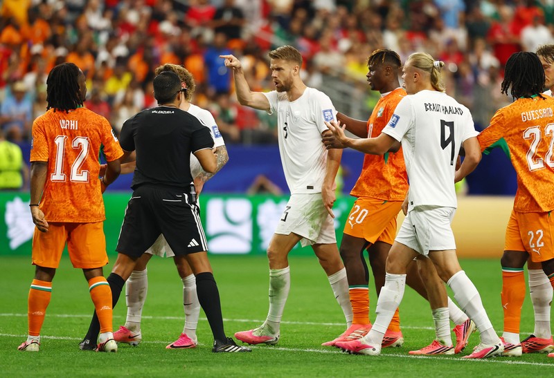 Norwegia mengalahkan Pantai Gading dengan skor 2-1 dalam babak 32 besar Piala Dunia 2026 di Stadion Dallas, Texas, Amerika Serikat, Rabu (1/7) dini hari WIB. (MAGN IMAGES via Reuters/Tim Heitman)