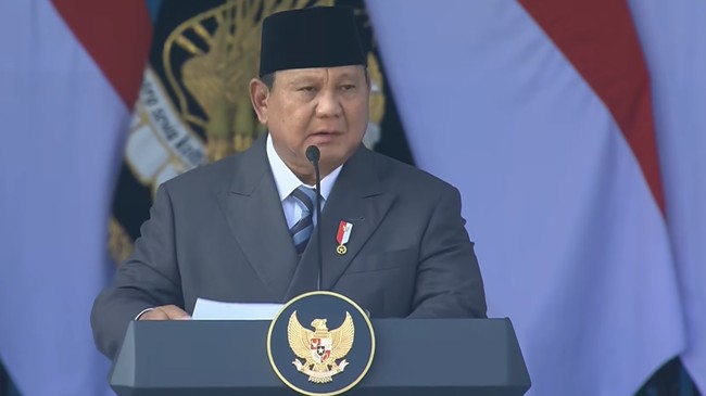 Prabowo-Gibran Hadiri Peringatan HUT Polri ke 80 di Satlat Brimob