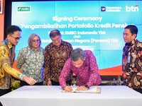 PT Bank Tabungan Negara (Persero) Tbk (BBTN) resmi mengambil alih pengelolaan portofolio kredit pensiun milik PT Bank SMBC Indonesia Tbk (BTPN). (Dok. BTN)