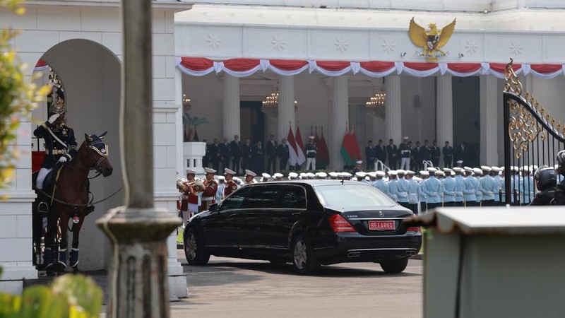 Presiden Republik Indonesia Prabowo Subianto menerima kunjungan kenegaraan Presiden Republik Belarus Aleksandr Lukashenko di Istana Merdeka, Jakarta, Rabu (2/7/2026).
